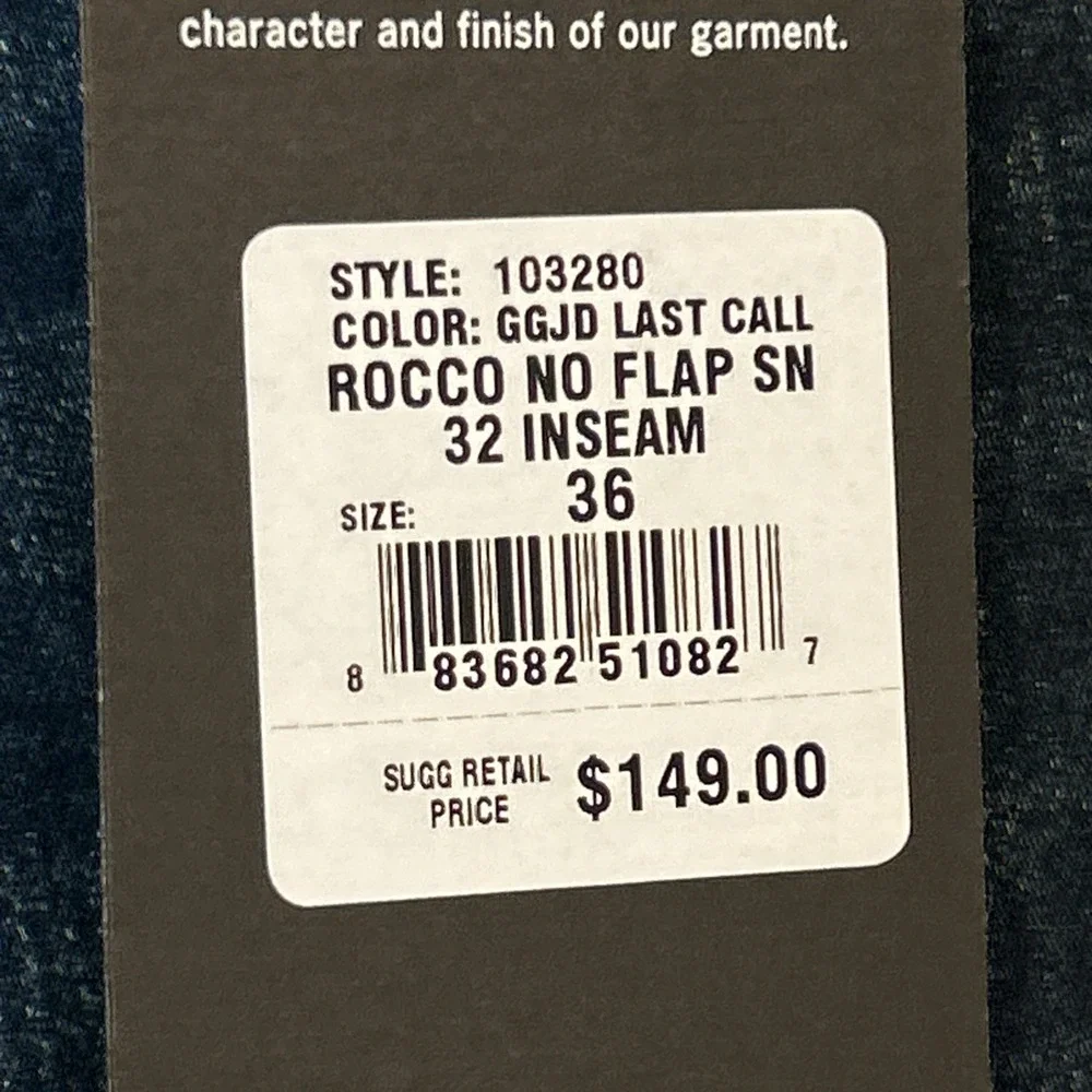 True Religion‎ Rocco Jean Men 36x32 Blue Denim Relaxed Skinny GGJD Last Call